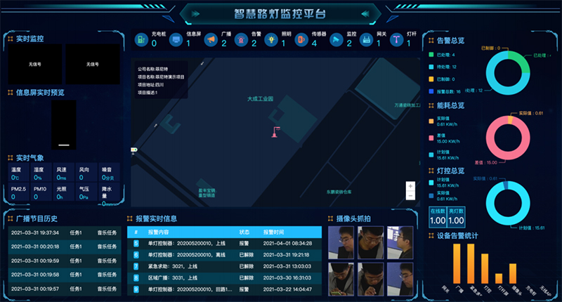 菲尼特智慧路燈大數據管理平臺